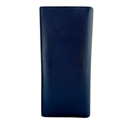 Prada Wallet Saffiano Leather Bifold Navy — view 2