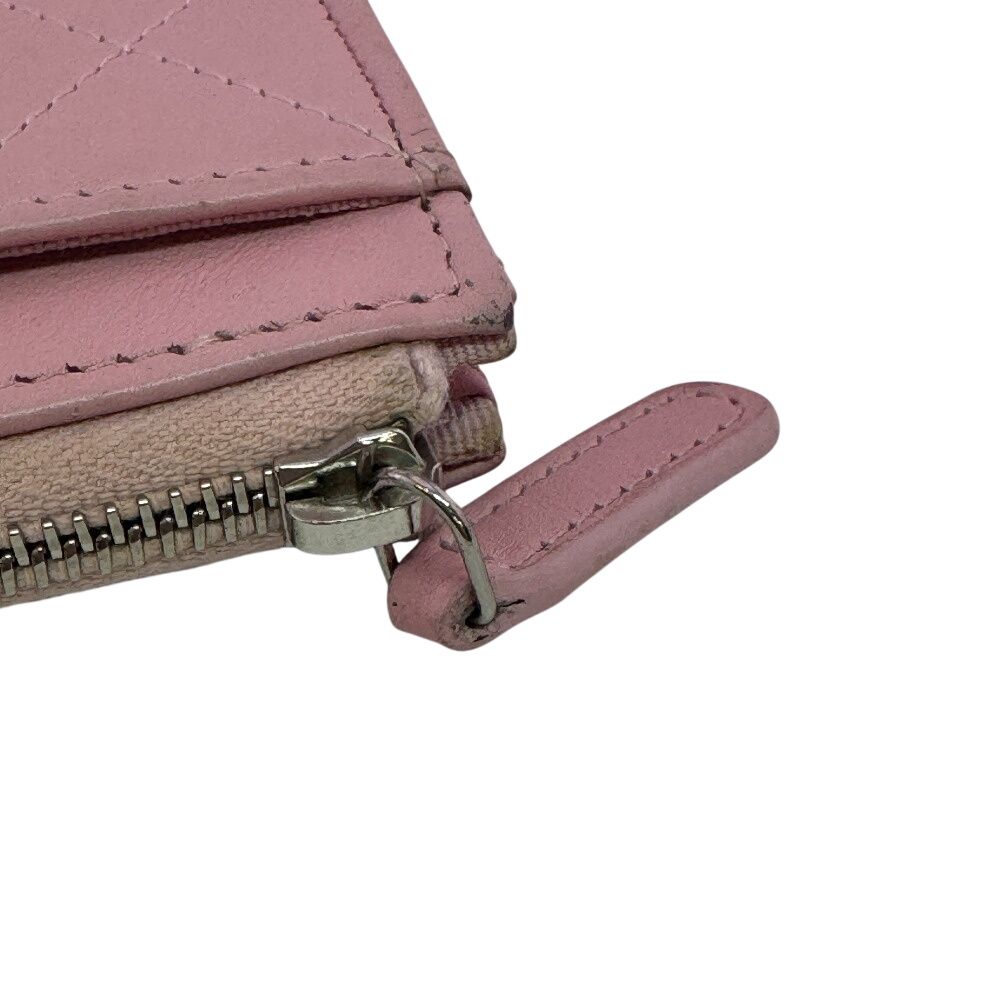 Chanel Fragment Case Quilted Leather Card Pink — view 5