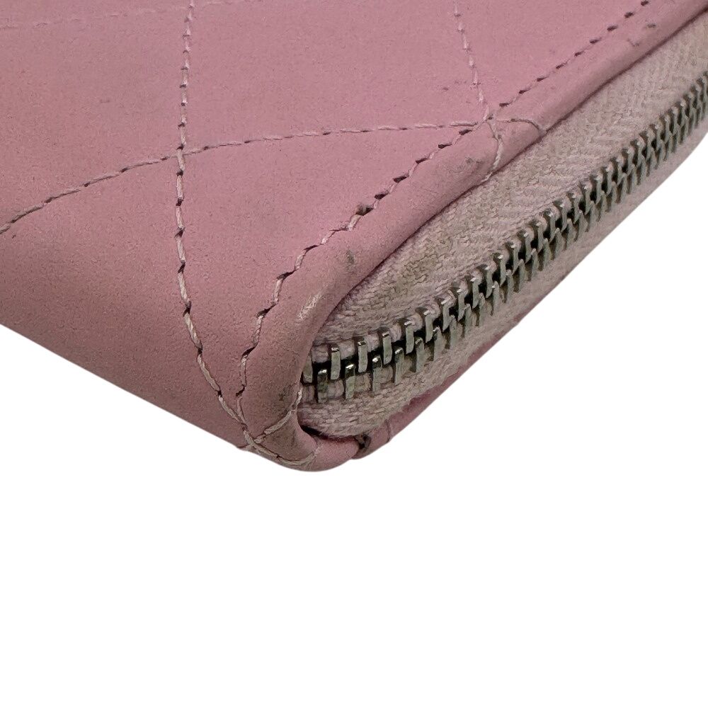 Chanel Fragment Case Quilted Leather Card Pink — view 4