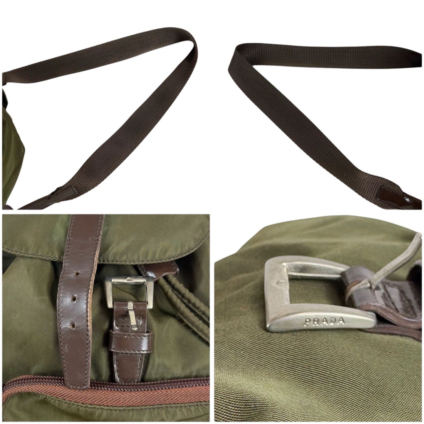 Prada Triangle Logo Drawstring Backpack Tessuto — view 7