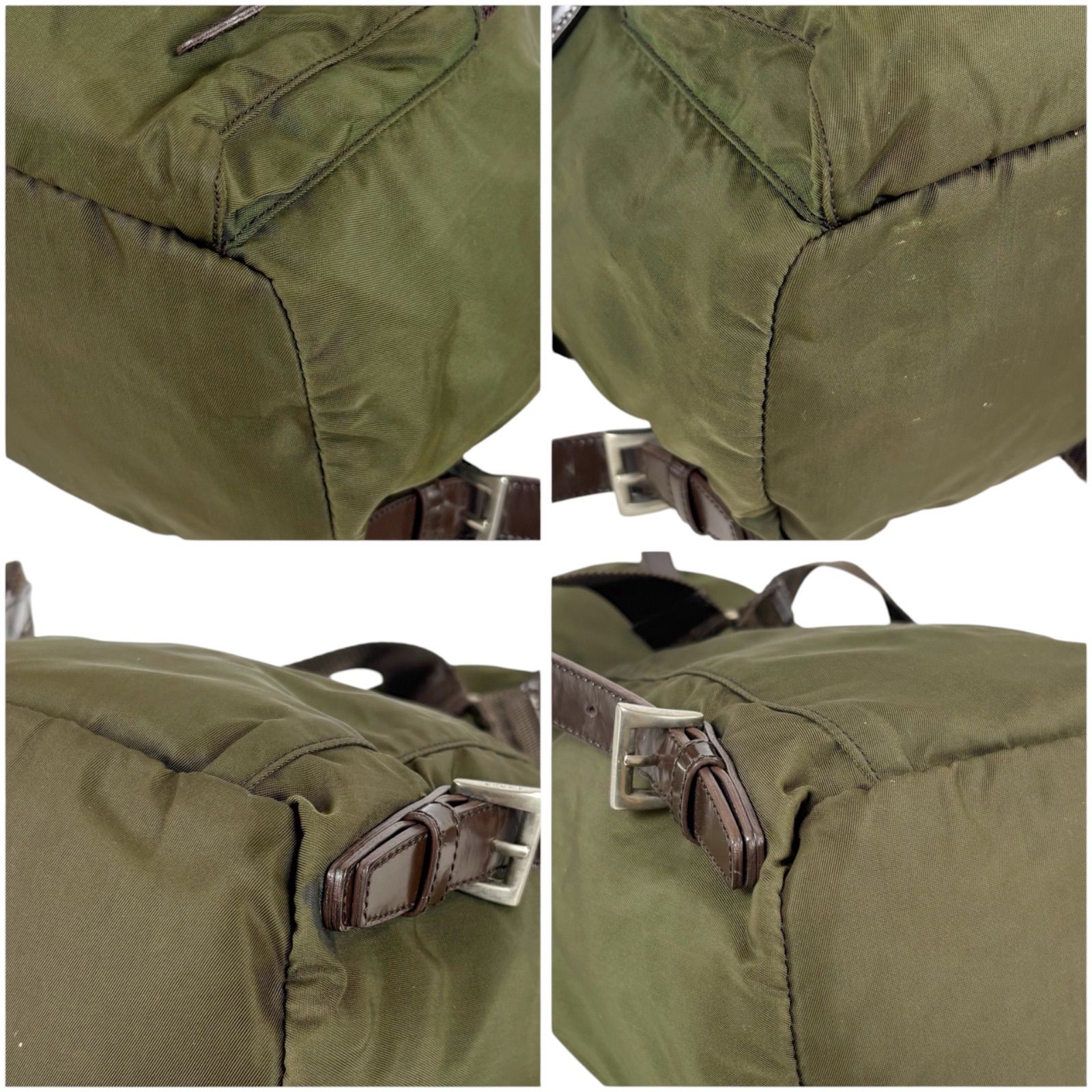 Prada Triangle Logo Drawstring Backpack Tessuto — view 6