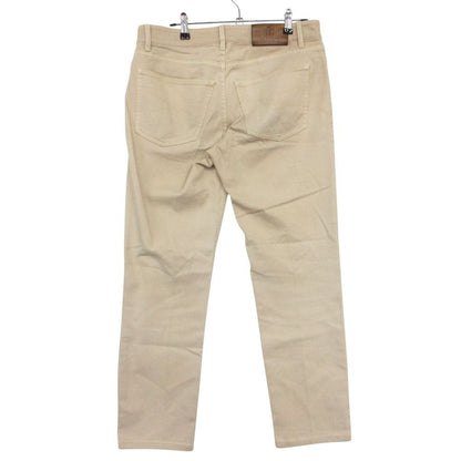 Brunello Cucinelli Pants Logo Pocket Traditional Fit Denim Jeans Light Beige — view 2