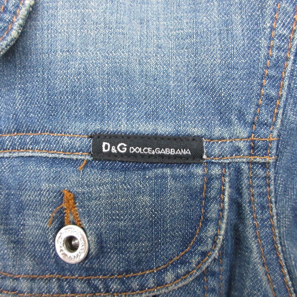 Dolce & Gabbana D&G Jacket Denim Distressed Gradient Short Length Cropped — view 6