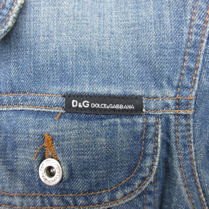 Dolce & Gabbana D&G Jacket Denim Distressed Gradient Short Length Cropped — view 6