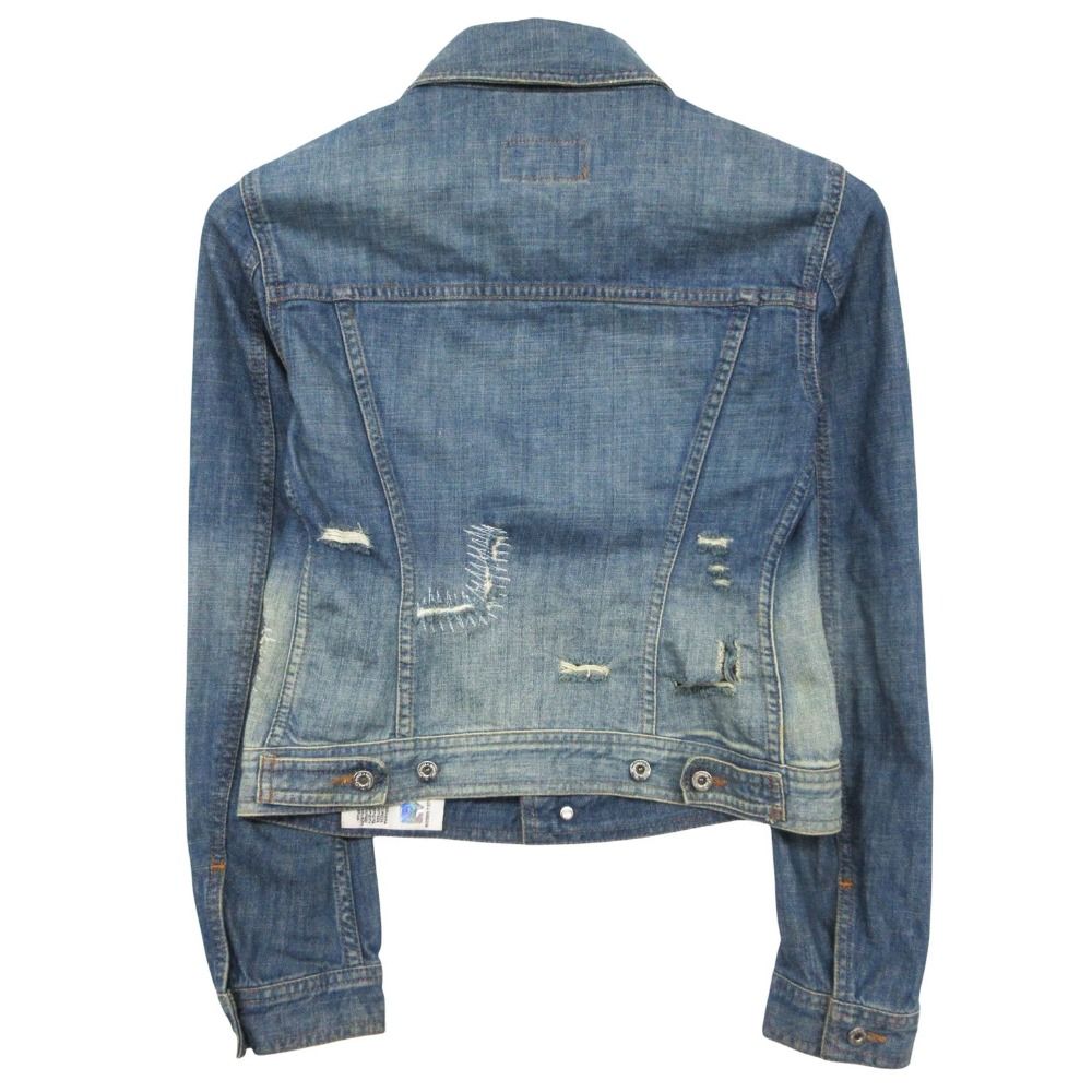 Dolce & Gabbana D&G Jacket Denim Distressed Gradient Short Length Cropped — view 2