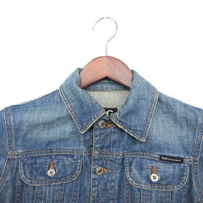 Dolce & Gabbana D&G Jacket Denim Distressed Gradient Short Length Cropped — view 5