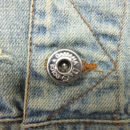 Dolce & Gabbana D&G Jacket Denim Distressed Gradient Short Length Cropped — view 8