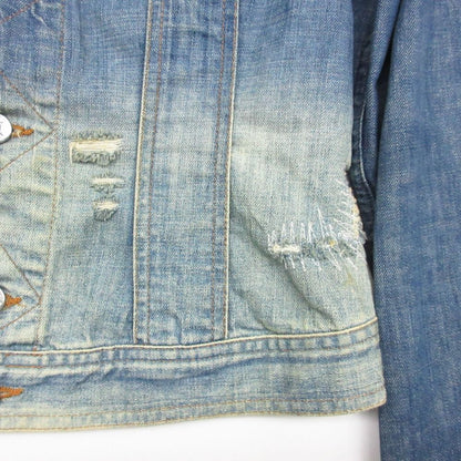 Dolce & Gabbana D&G Jacket Denim Distressed Gradient Short Length Cropped — view 7