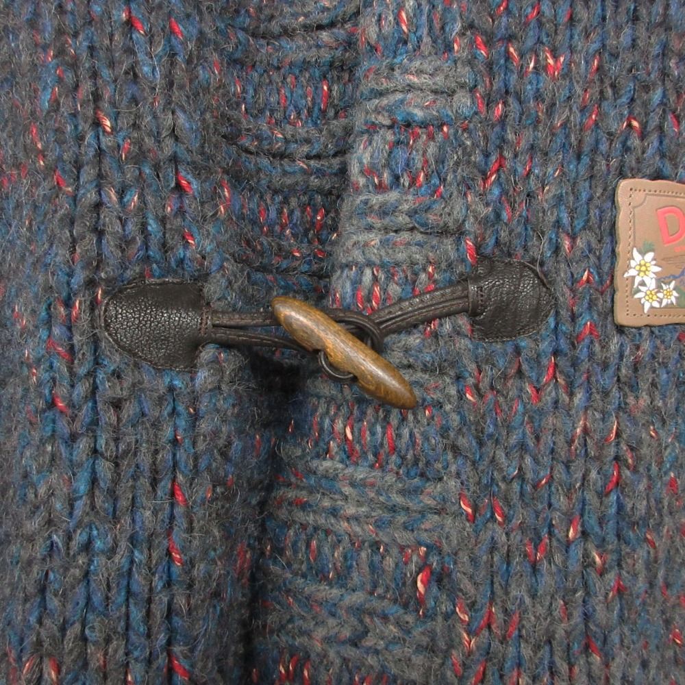 Dolce & Gabbana D&G Duffle Coat Sheep Fur Hooded Mohair Blend Knit Plaid Lining — view 8