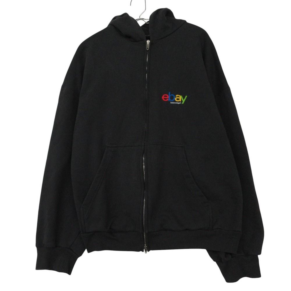 Balenciaga Hoodie Ebay Logo Zip Up Hooded Gray