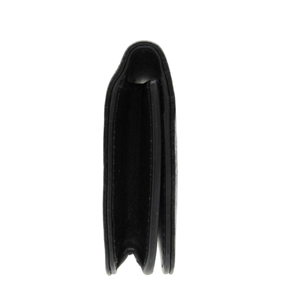 Balenciaga Card Case BB Logo Emblem Leather Bifold Holder Black — view 3