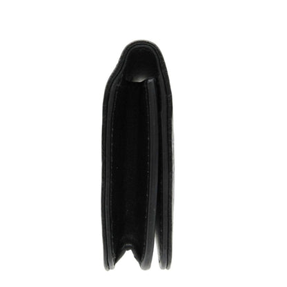 Balenciaga Card Case BB Logo Emblem Leather Bifold Holder Black — view 3