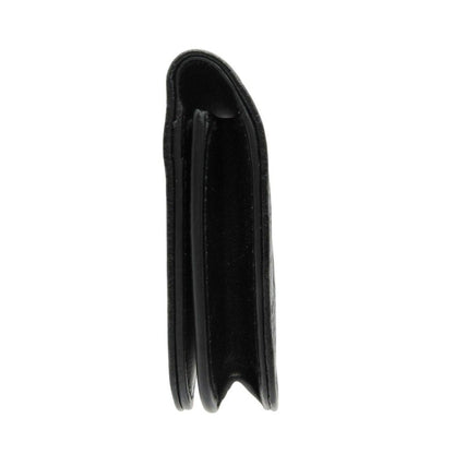 Balenciaga Card Case BB Logo Emblem Leather Bifold Holder Black — view 4