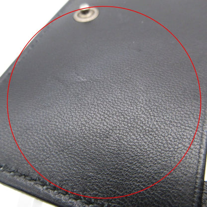 Balenciaga Card Case BB Logo Emblem Leather Bifold Holder Black — view 8
