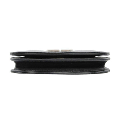Balenciaga Card Case BB Logo Emblem Leather Bifold Holder Black — view 5