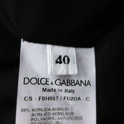 Dolce & Gabbana Coat Lace Decoration Snap Button Wool Blend Black — view 8