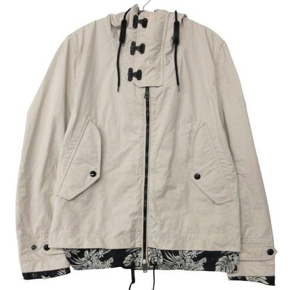 Moncler Jacket Patrice Hooded Zip Up Toggle Button Botanical Pattern Lining