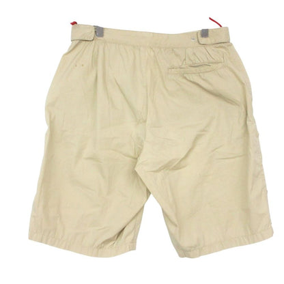 Prada Sports Pants Rubber Logo Cotton Half Beige — view 2