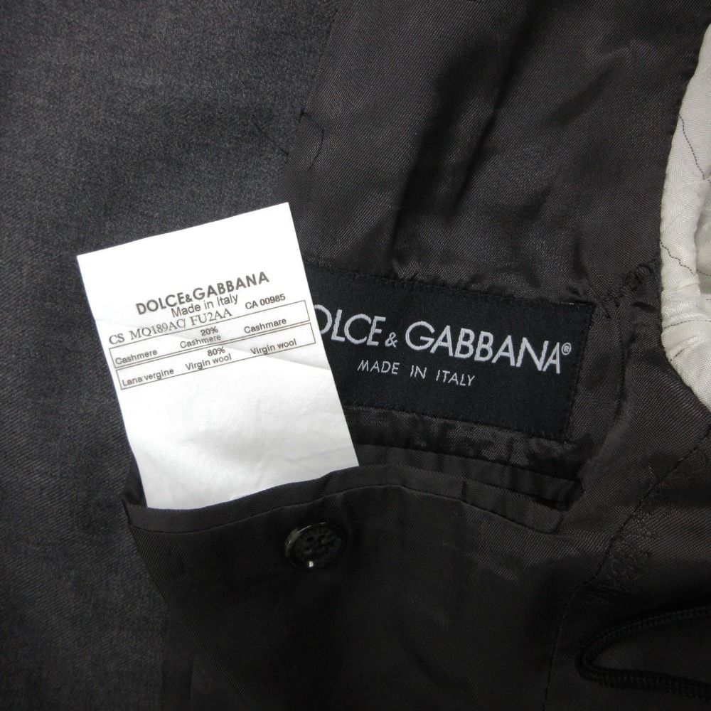 Dolce & Gabbana Suit Notch Lapel Side Vent Set Gray — view 5