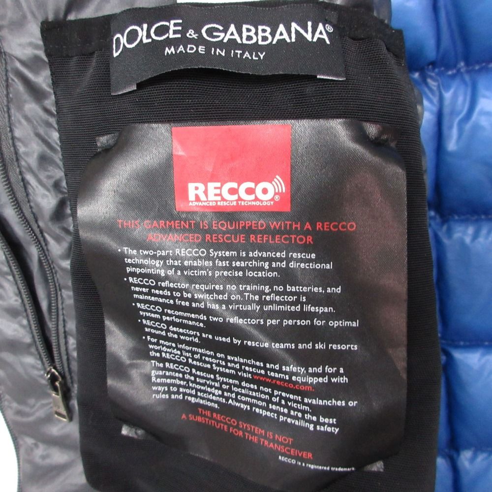 Dolce & Gabbana Jacket Ski Wear Hooded Down Blue — view 7