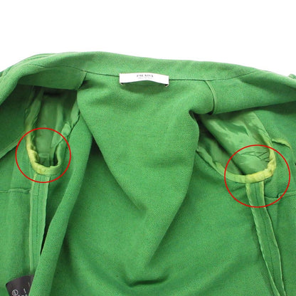 Prada Che Star Coat Cotton Linen Outer Jacket Green — view 6