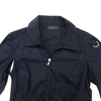 Prada Hoodie Zip Up Jacket Ivy Japan Vintage Navy — view 3