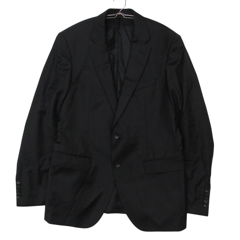 Loro Piana Hugo Boss Tailored Jacket Wool Blue Leather Single Black