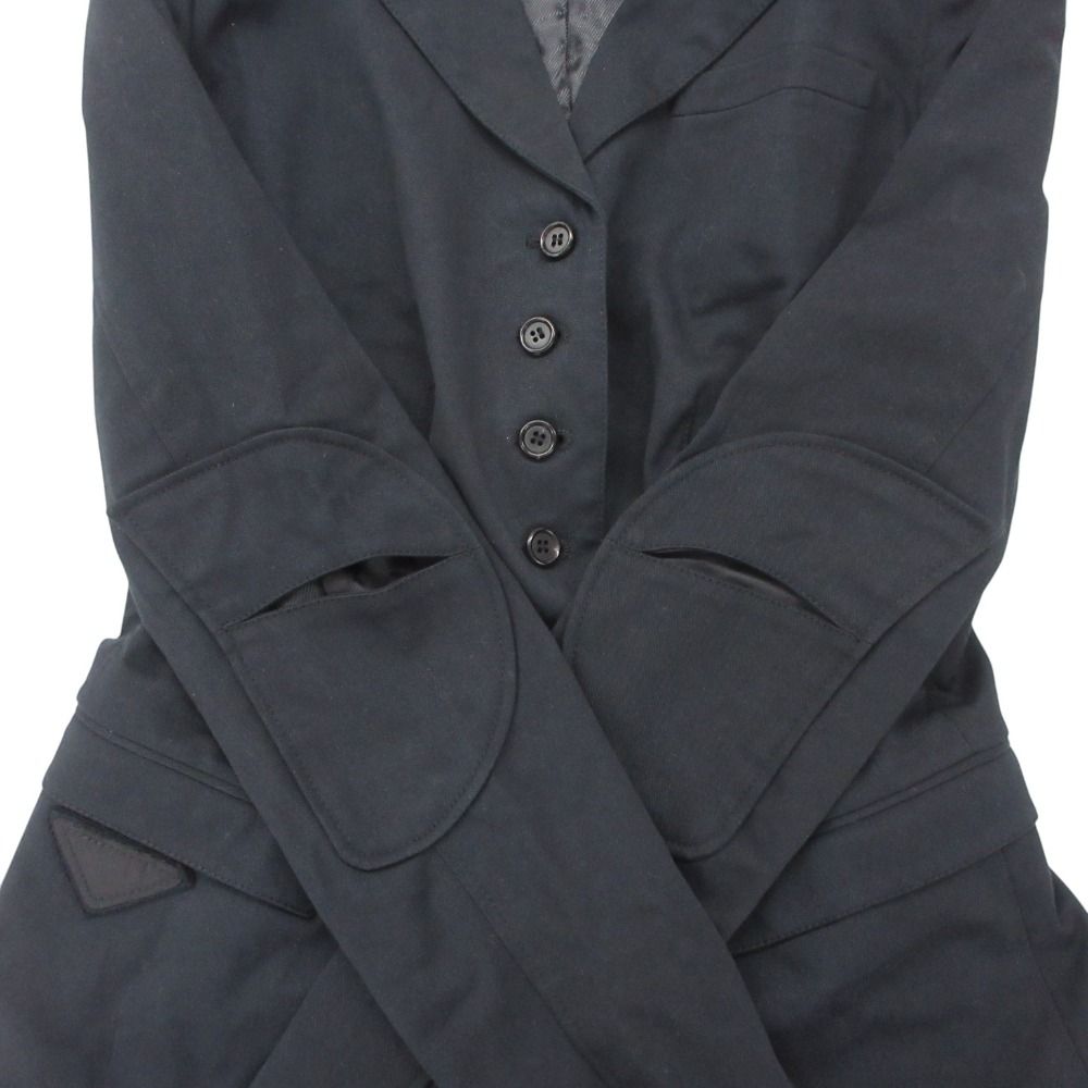 Prada Tailored Jacket Tight Stretch a Line Button — view 6