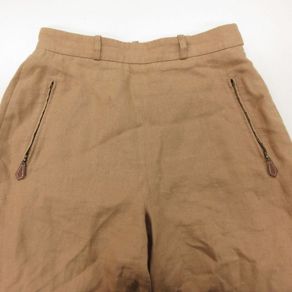 Hermes Pants Linen Tapered Beige — view 5