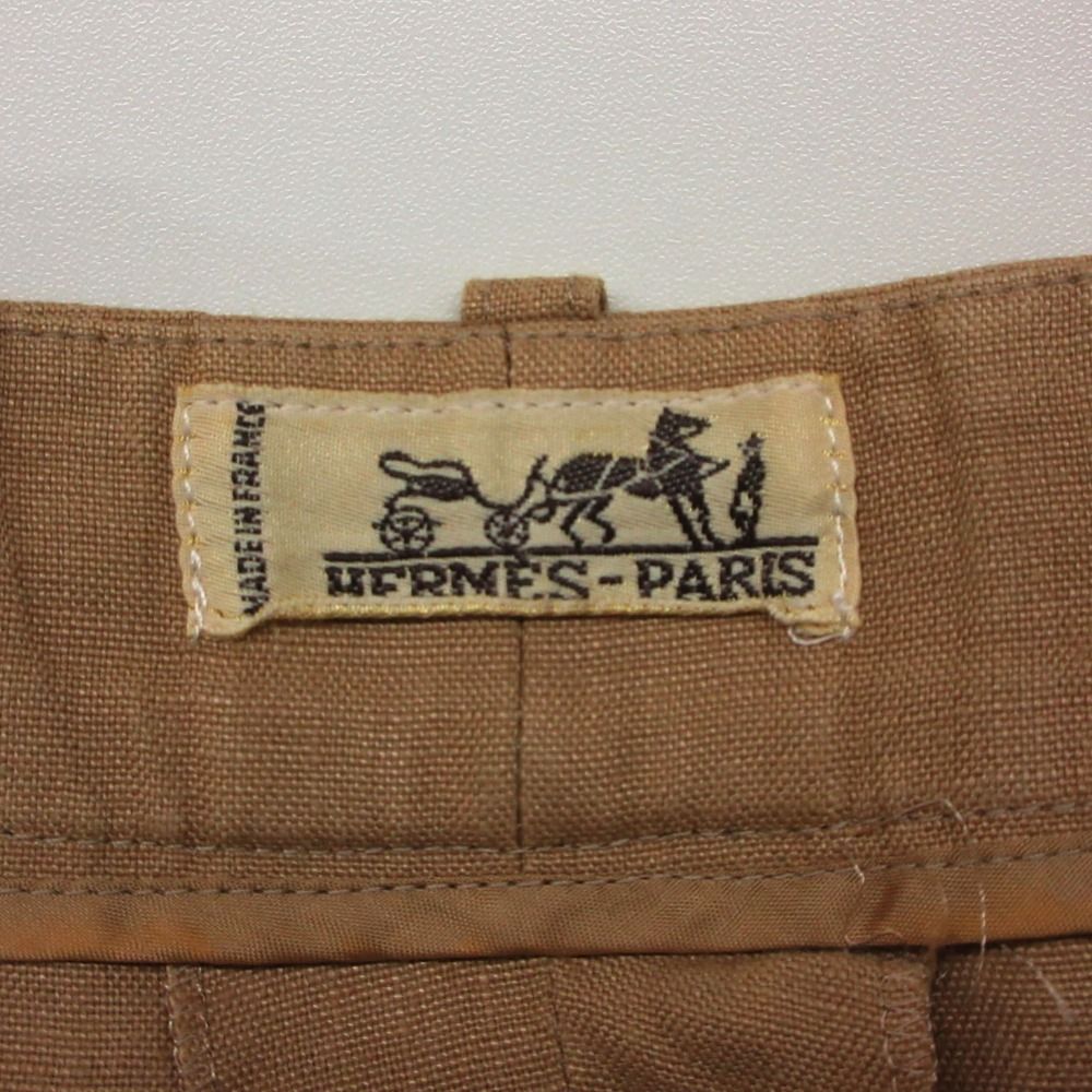 Hermes Pants Linen Tapered Beige — view 3