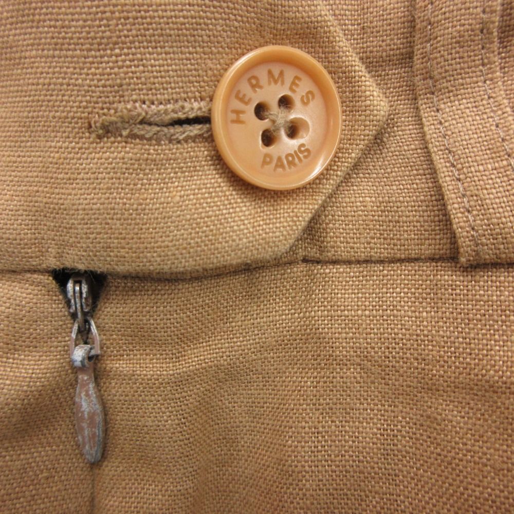 Hermes Pants Linen Tapered Beige — view 4