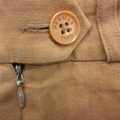 Hermes Pants Linen Tapered Beige — view 4