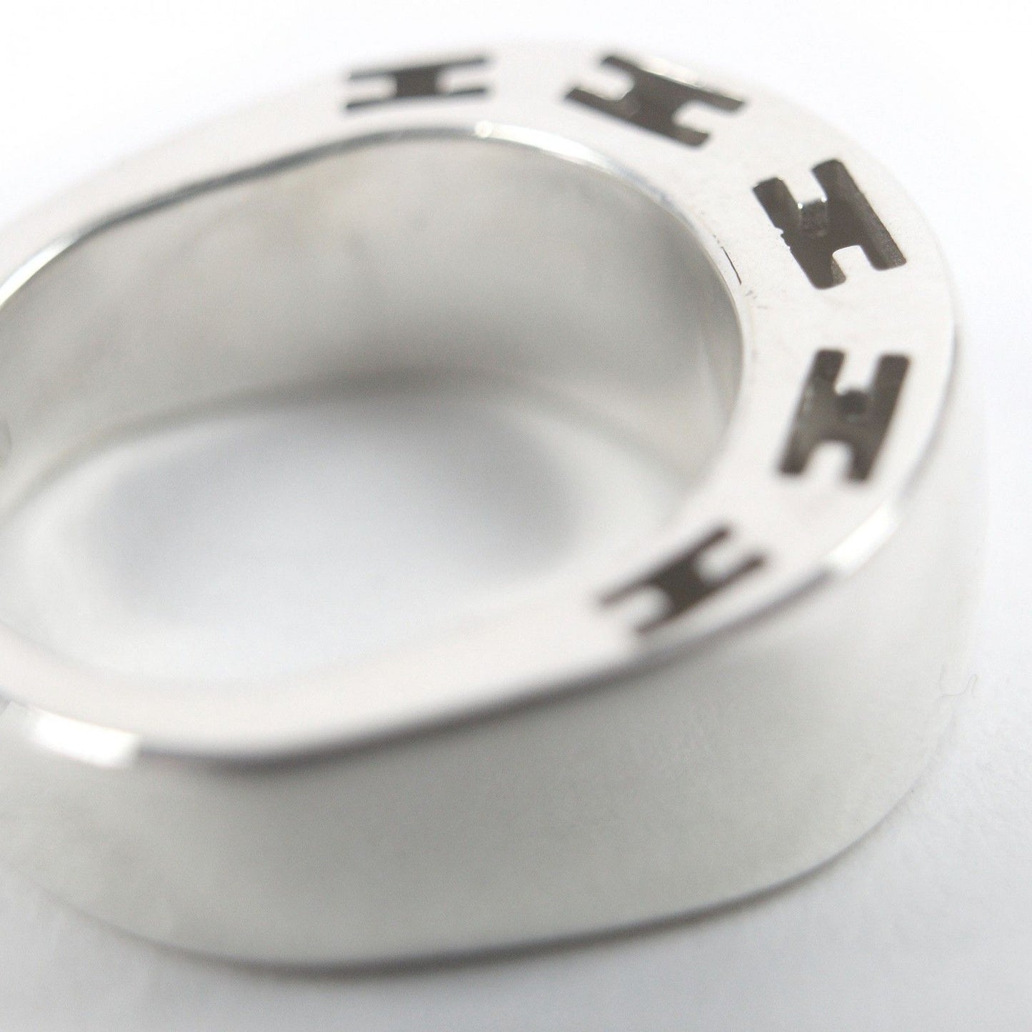 Hermes Curarte Logo Ring Silver 50 Jp7 Recommended — view 5