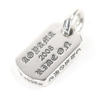 Chrome Hearts D T Tny RS Crs Tiny Dog Tag RS Cross Necklace Charm Pendant Silver — view 2