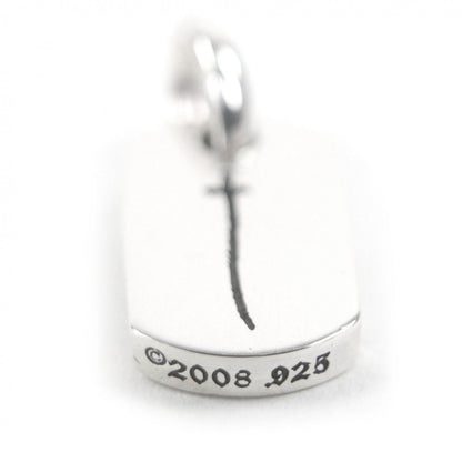 Chrome Hearts D T Tny RS Crs Tiny Dog Tag RS Cross Necklace Charm Pendant Silver — view 4