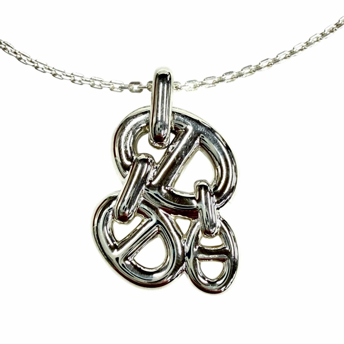 Hermes Chaine D'ancre PM 925 Necklace Pendant Silver