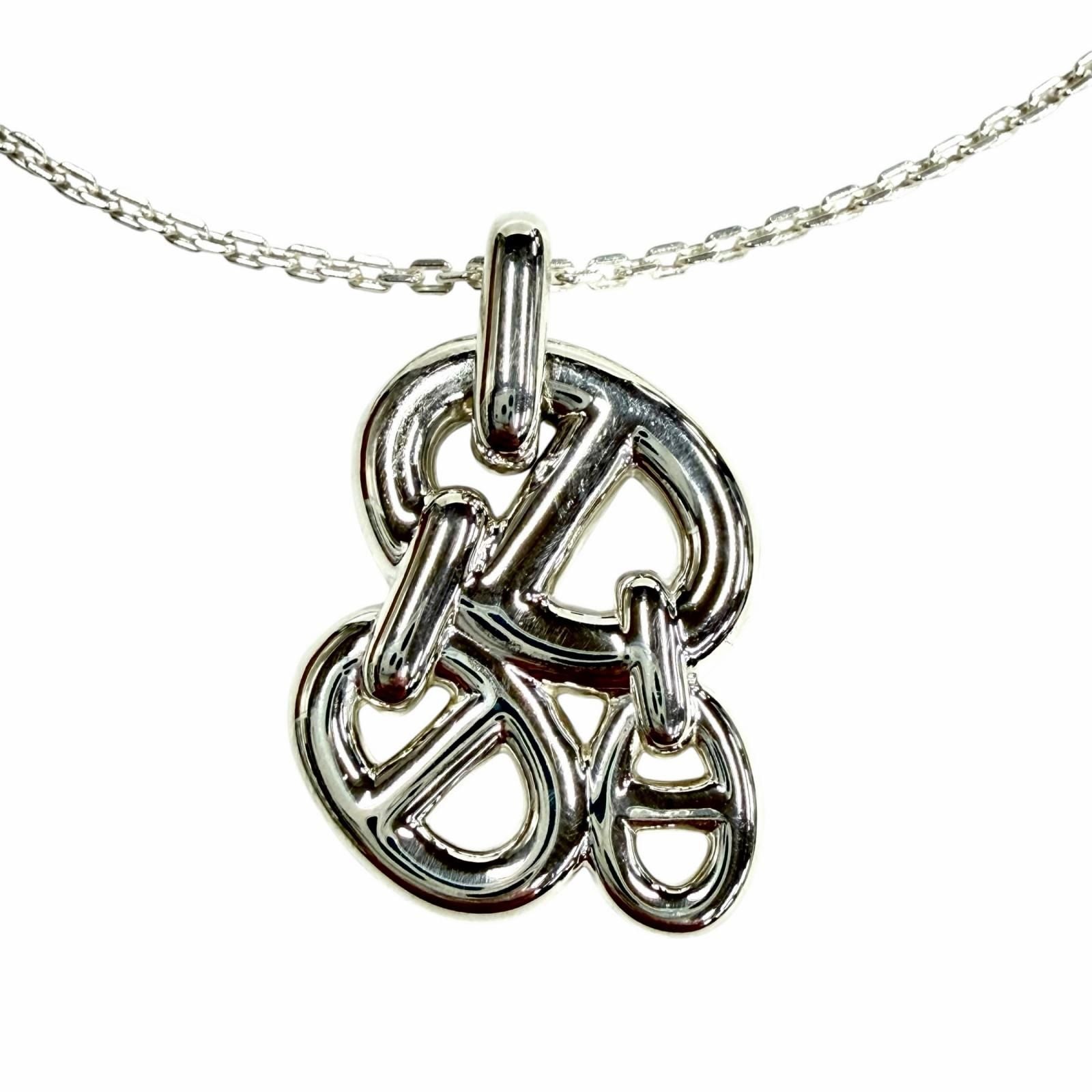Hermes Chaine D'ancre PM 925 Necklace Pendant Silver