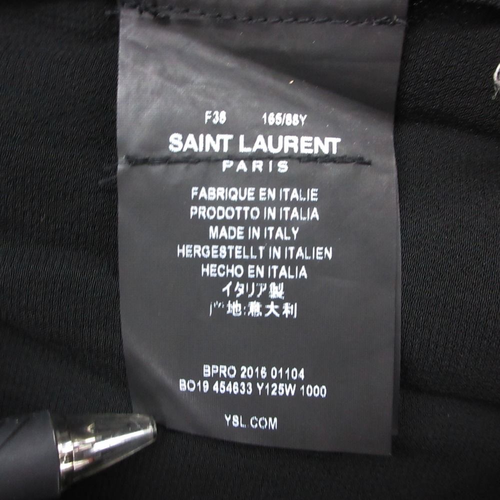 Saint Laurent Paris Blouse Lace Top Sleeveless Pullover Black Sweater — view 4