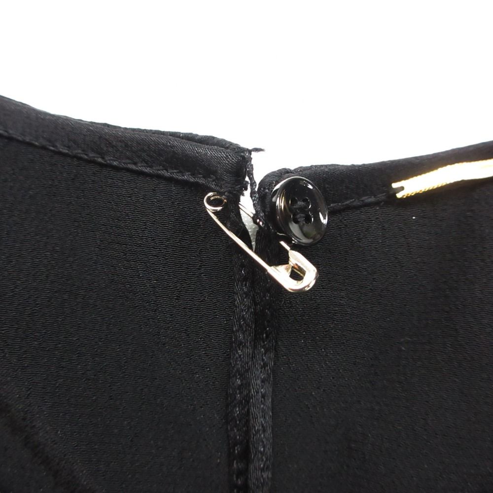 Saint Laurent Paris Blouse Lace Top Sleeveless Pullover Black Sweater — view 6
