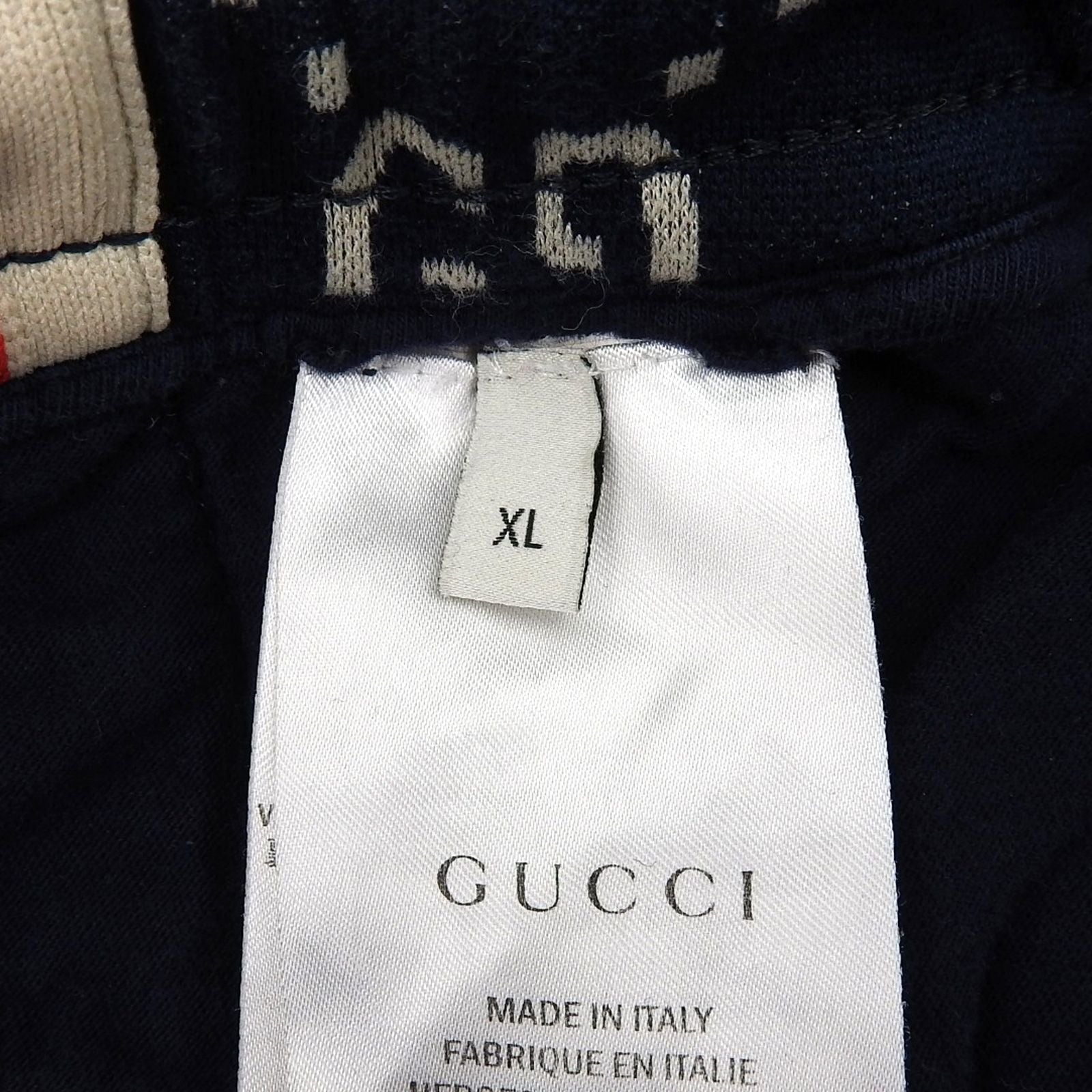 Gucci Cotton 100% GG Jacquard Side Line Jogging Pants Navy Multi XL — view 6