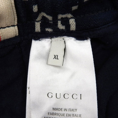 Gucci Cotton 100% GG Jacquard Side Line Jogging Pants Navy Multi XL — view 6