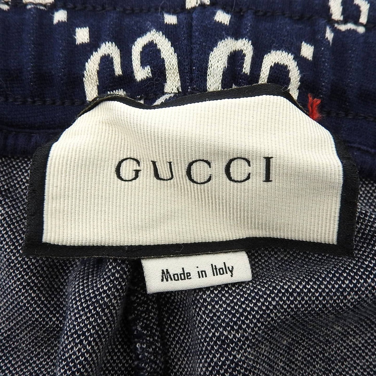 Gucci Cotton 100% GG Jacquard Side Line Jogging Pants Navy Multi XL — view 5