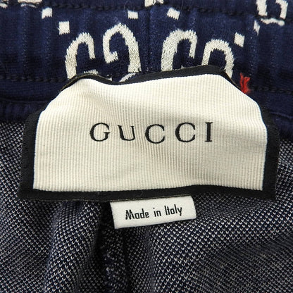 Gucci Cotton 100% GG Jacquard Side Line Jogging Pants Navy Multi XL — view 5