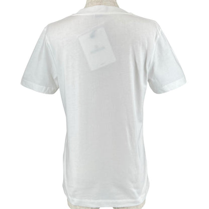 Moncler Cotton 100% Logo Line Stone Decoration Short Sleeve T-Shirt White — view 2