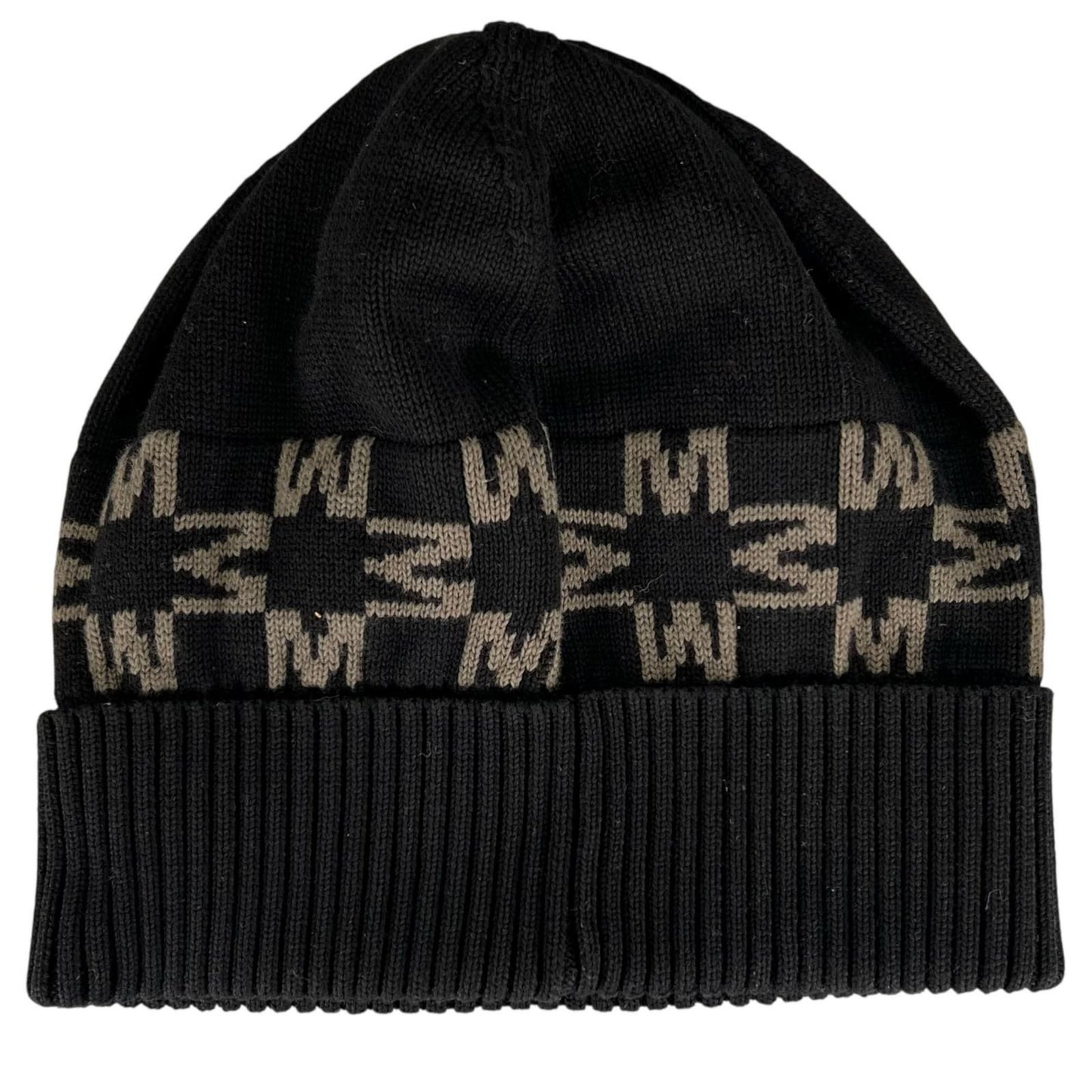 Moncler Berretto Cotton Logo Patch Knit Cap Black Uni Hat — view 7
