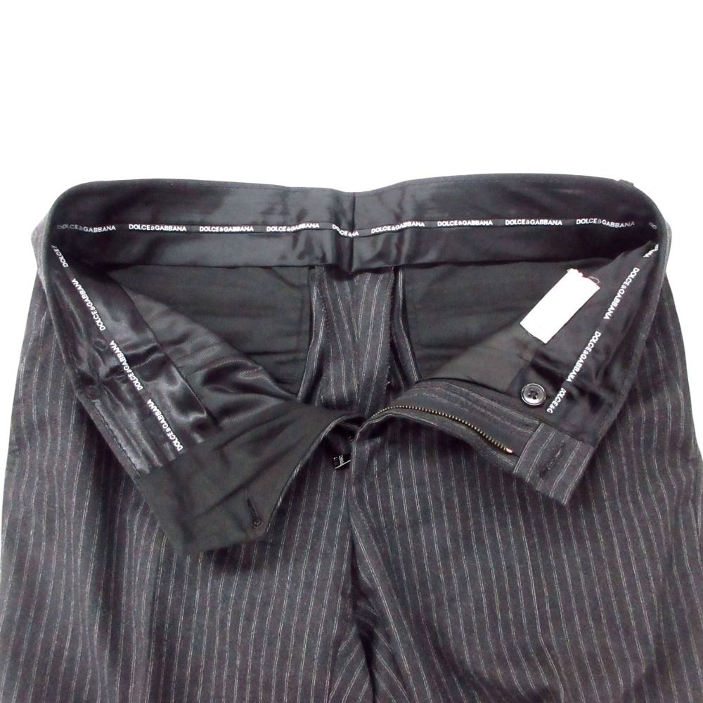 Dolce & Gabbana Suit Martini Striped Set Logo Allover Pattern Lining Narrow — view 9