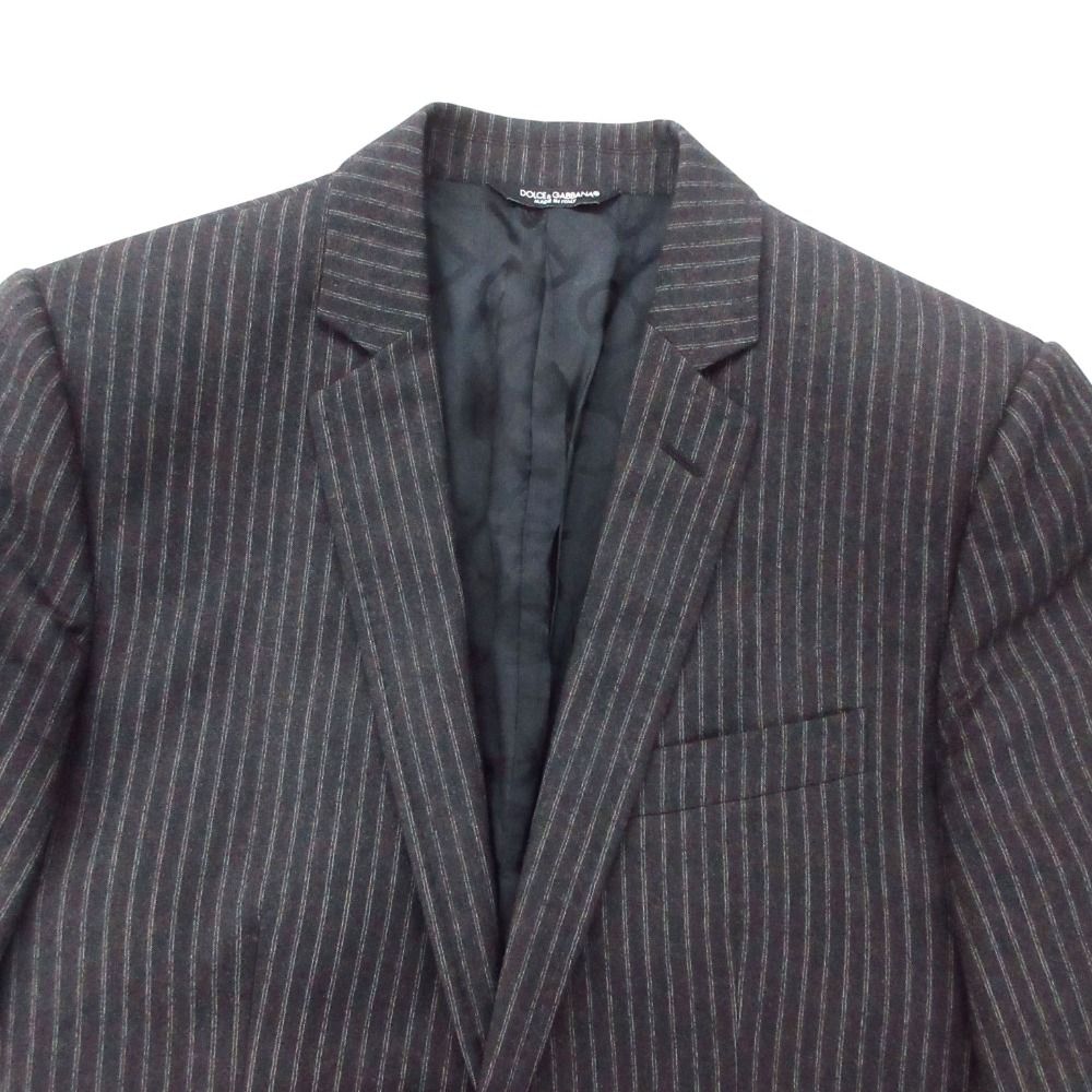 Dolce & Gabbana Suit Martini Striped Set Logo Allover Pattern Lining Narrow — view 5