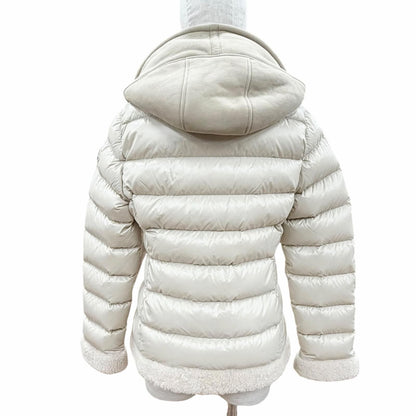 Moncler Guichard Logo Patch Lambskin Contrast Down Jacket Beige 1 — view 3