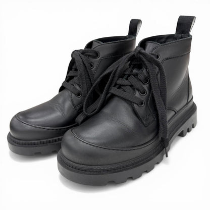 Loewe Mid Cut Combat Boots Leather Short Black