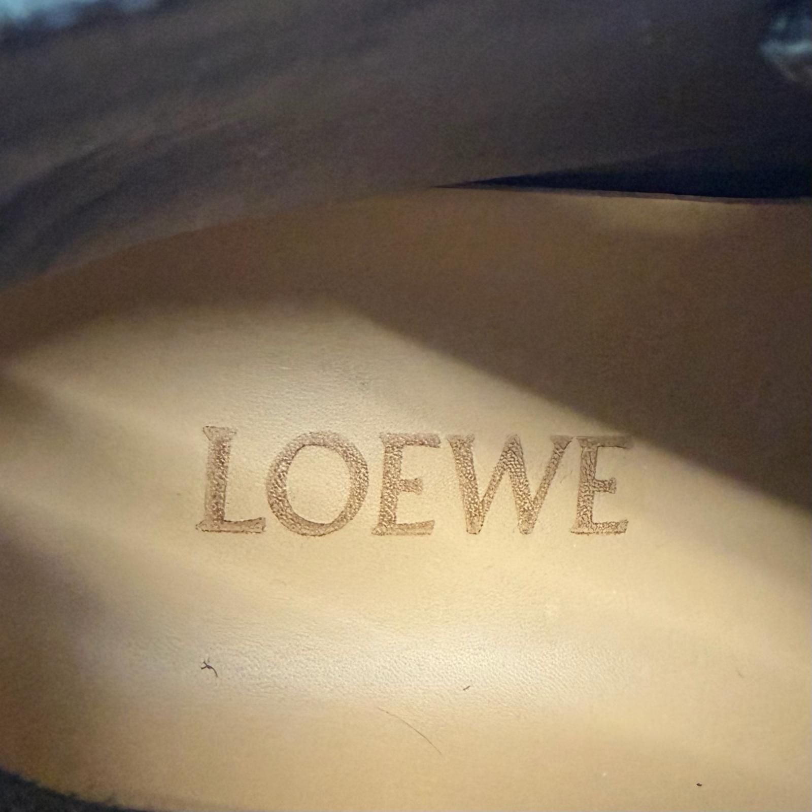 Loewe Mid Cut Combat Boots Leather Short Black — view 9